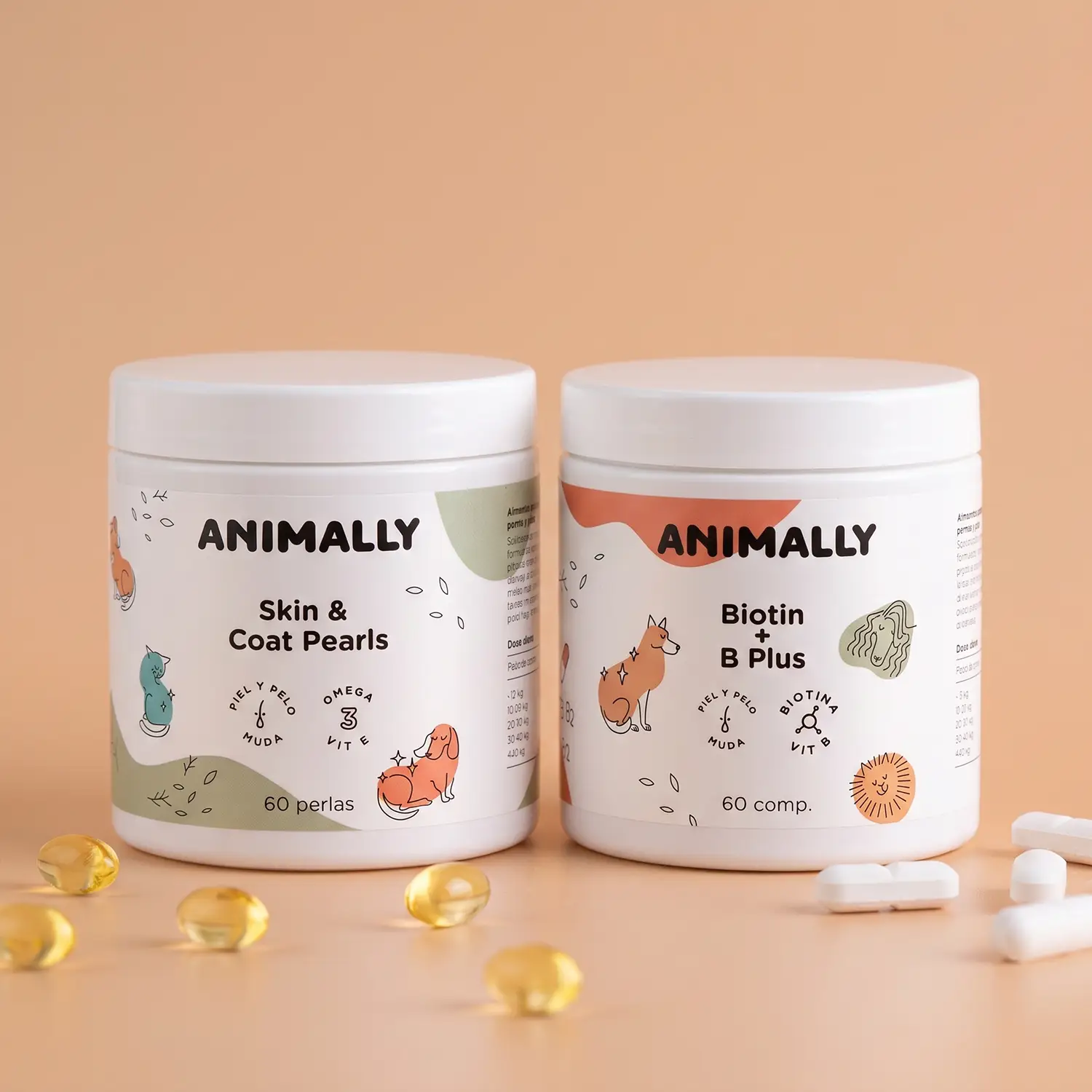 Biotina y Omega 3 para mascotas 2 Spray relajante natural perros gatos